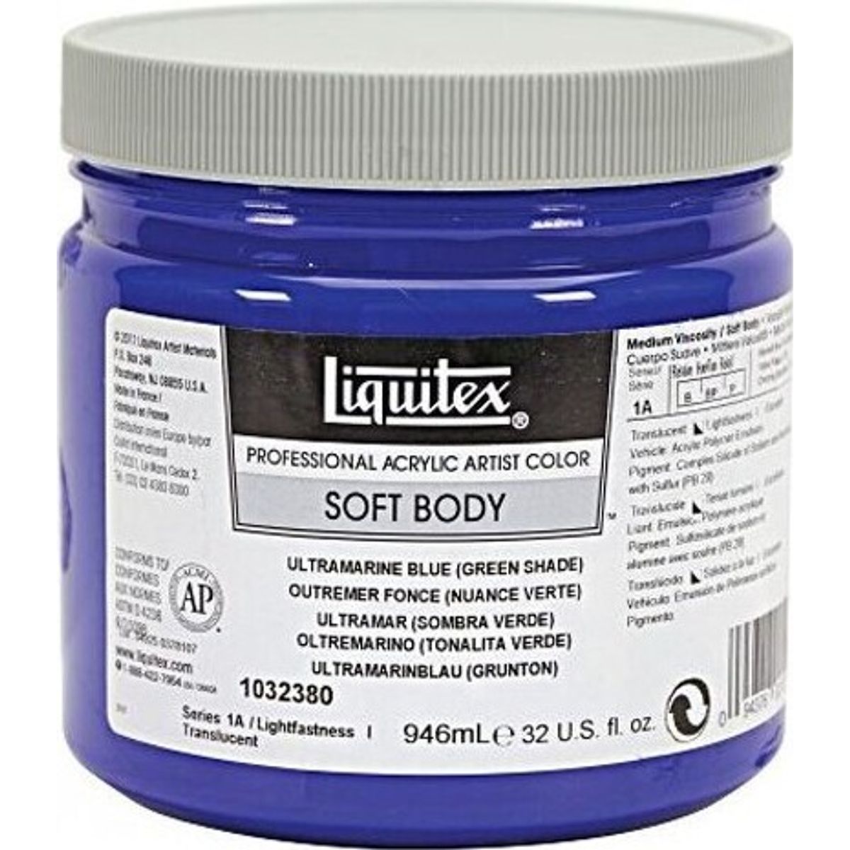 Liquitex - Akrylmaling - Ultramarine Blue - Green Shade 946 Ml