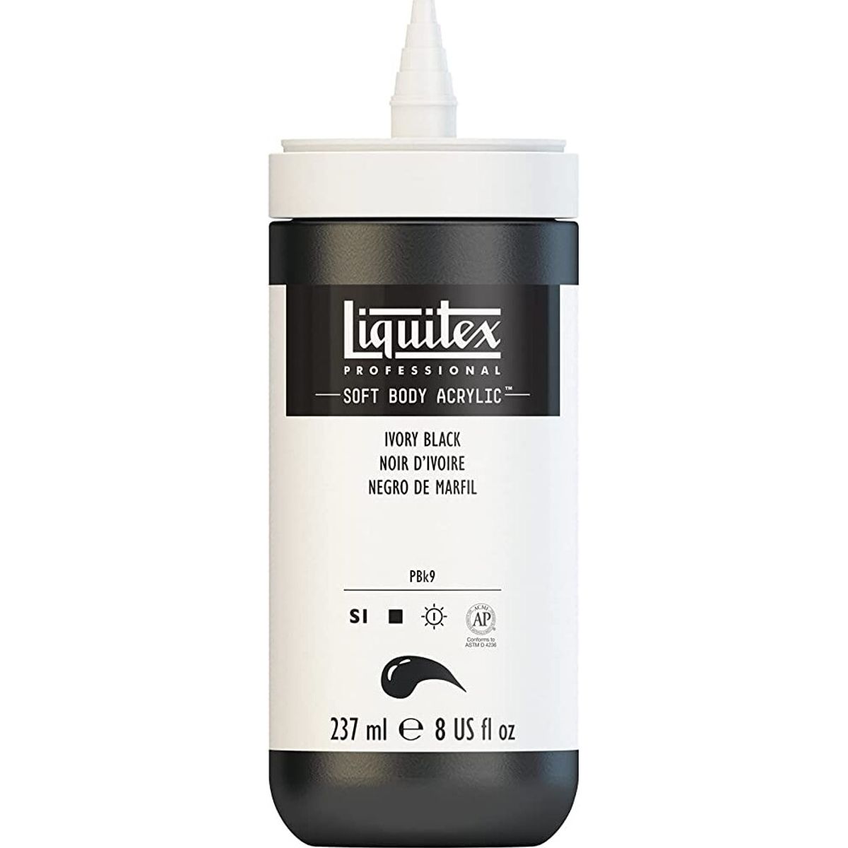 Liquitex - Soft Body Akrylmaling - Ivory Black 237 Ml