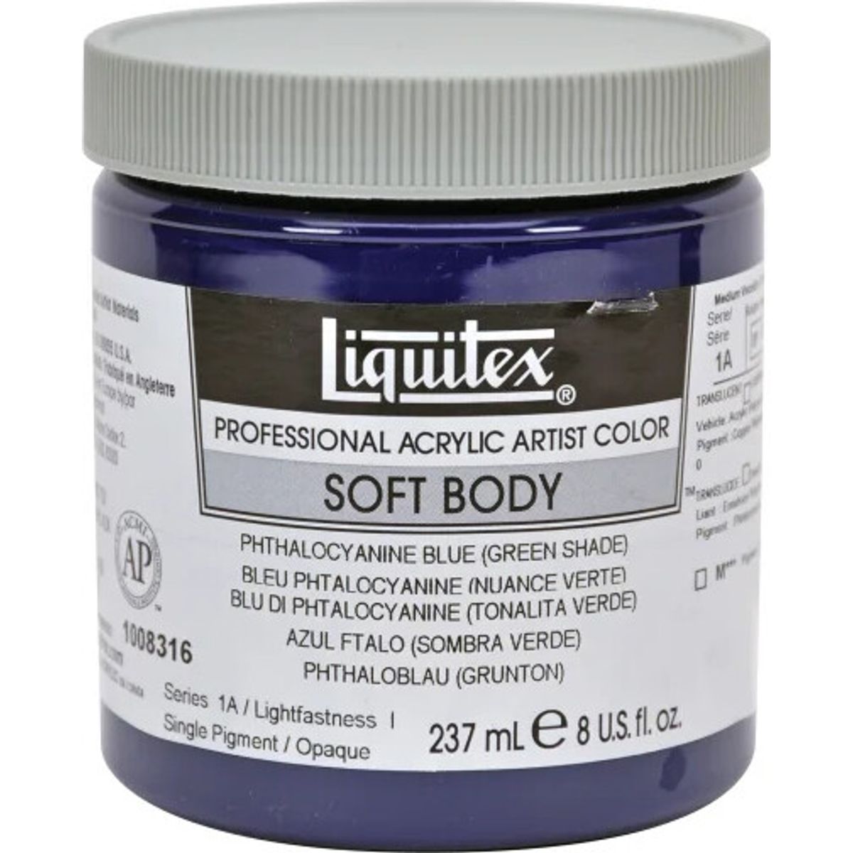 Liquitex - Soft Body Akrylmaling - Phthalo Blue 237 Ml