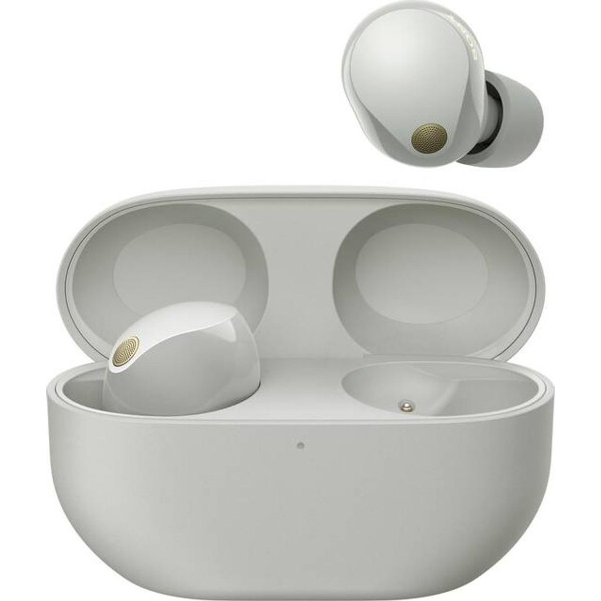 Sony - True Noise Cancelling Earbuds - Sølv - Wf-1000xm5