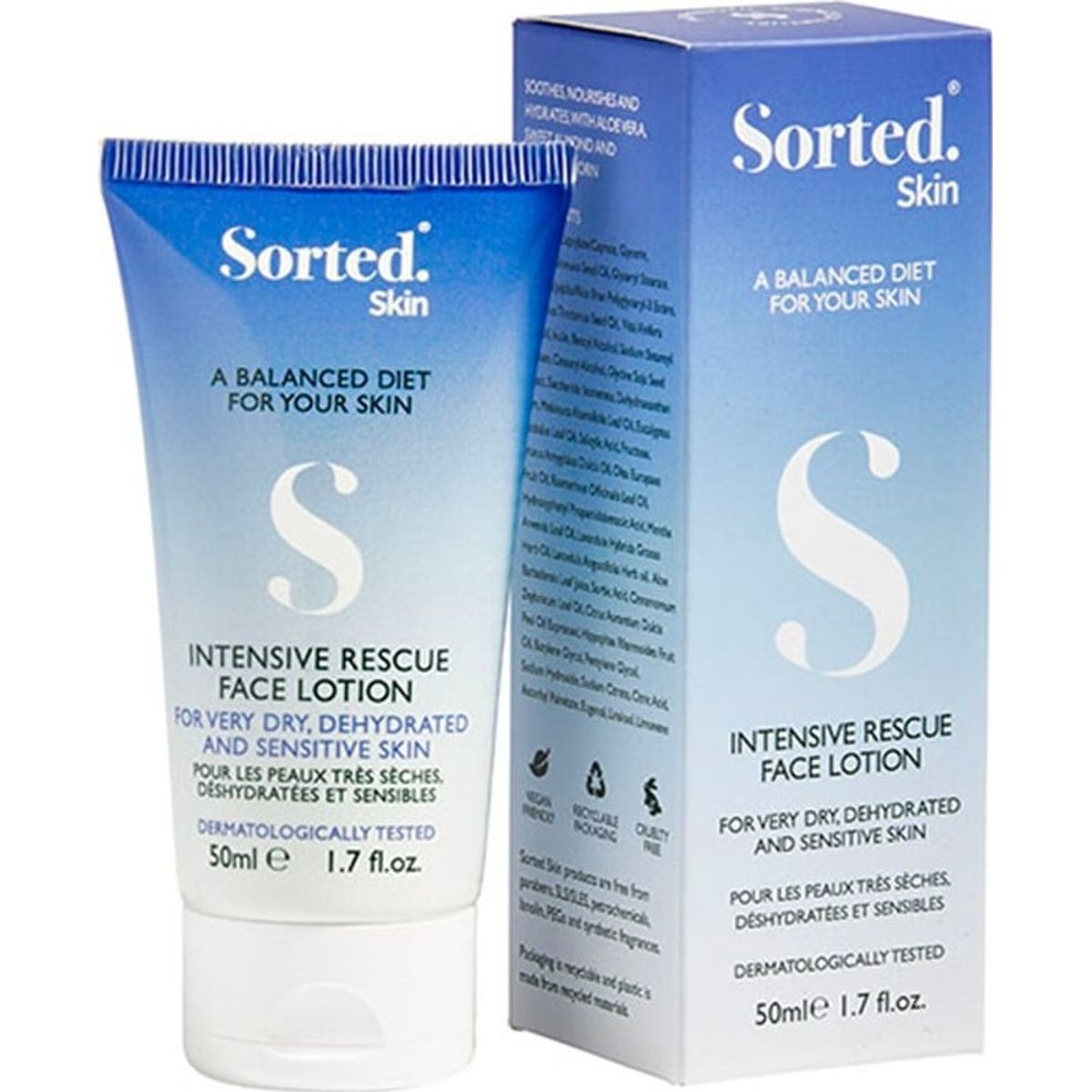 Sorted Skin - Intensive Rescue Face Lotion 50 Ml