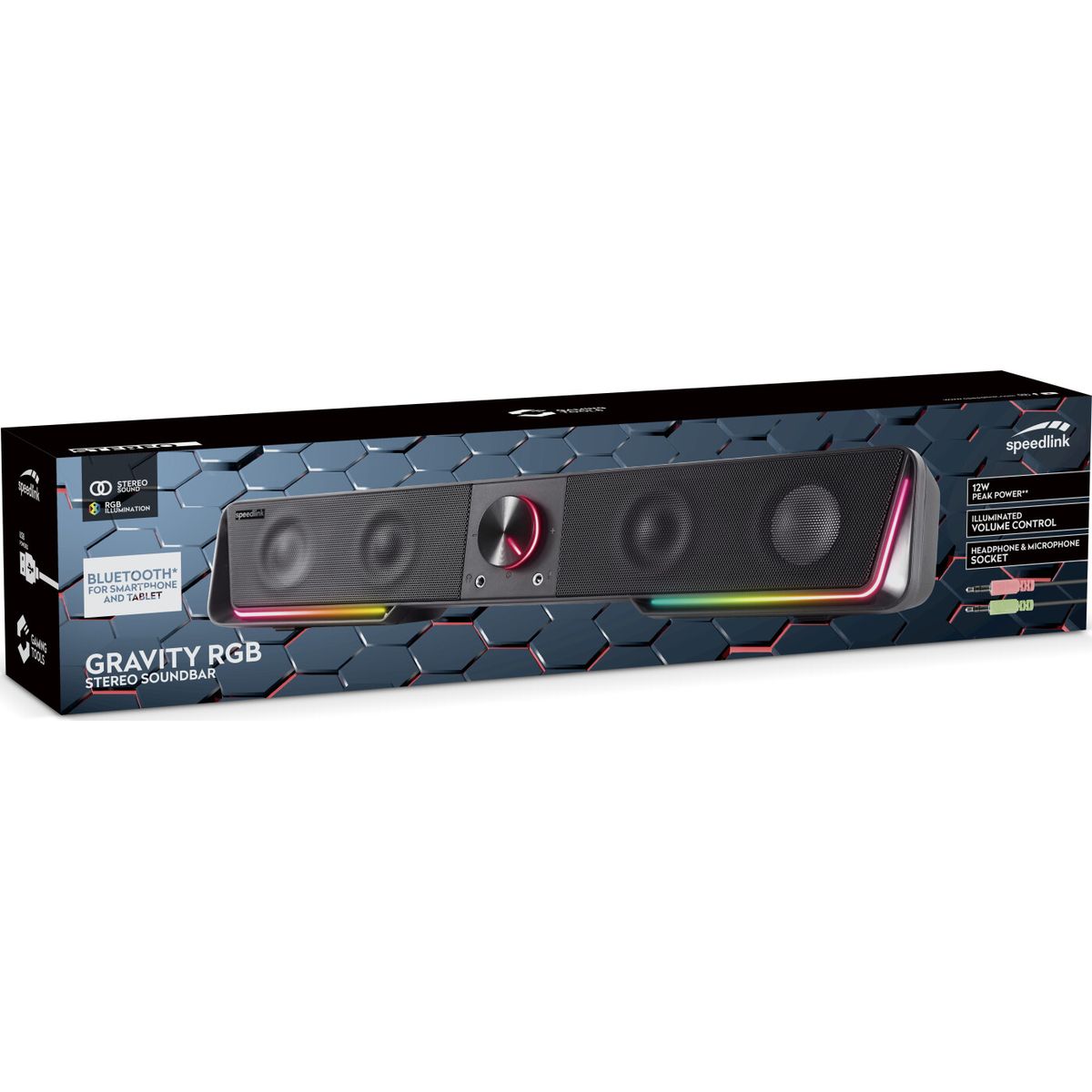 Speedlink - Gravity Rgb Soundbar Med Bluetooth - 12w