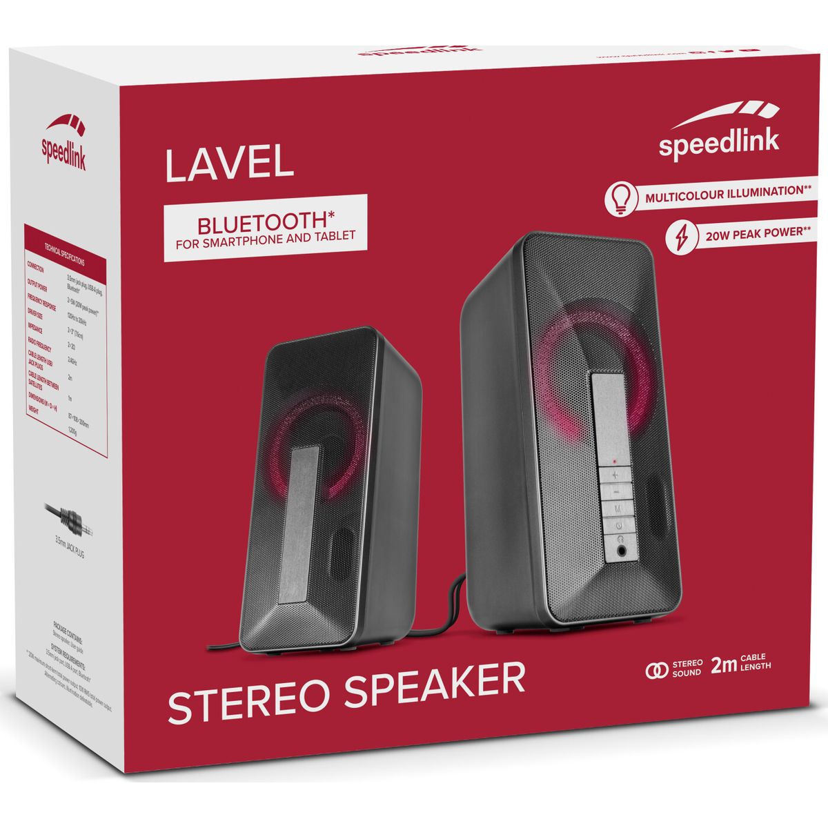 Speedlink - Lavel Højttaler Sæt - Sl-810007-bk