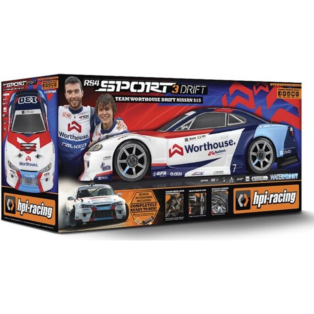 Hpi Racing - Drift Worthouse James Dean Nissan S15 Sport 3 Fjernstyret Bil - Hp120097