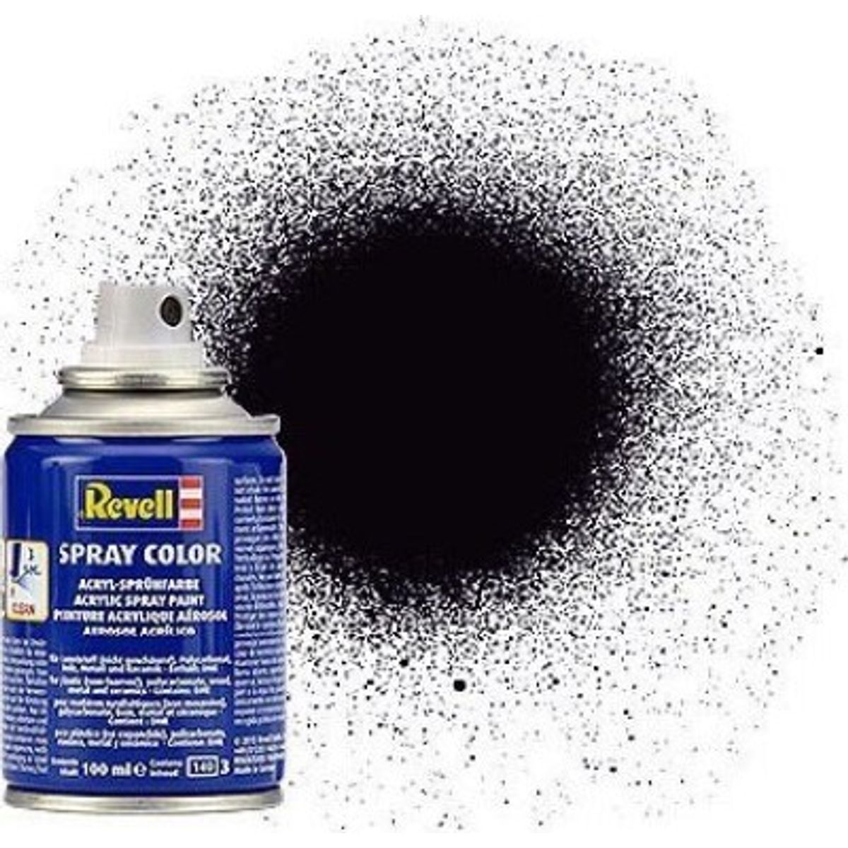 Revell - Spray Color Spraymaling - Black Mat 100 Ml