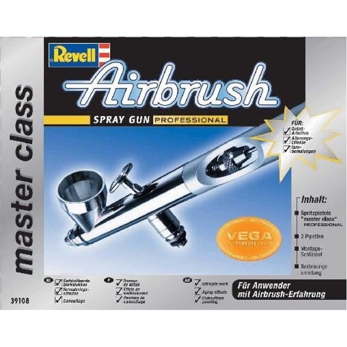 Revell - Master Class Airbrush Sprøjtepistol Sæt - 39108