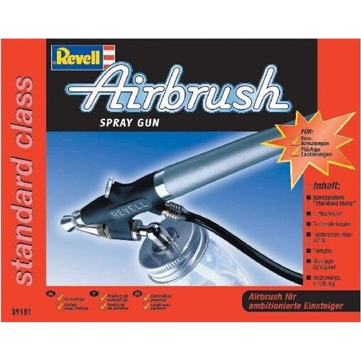 Revell - Airbrush Sæt Til Hobby - Standard Class - 39101