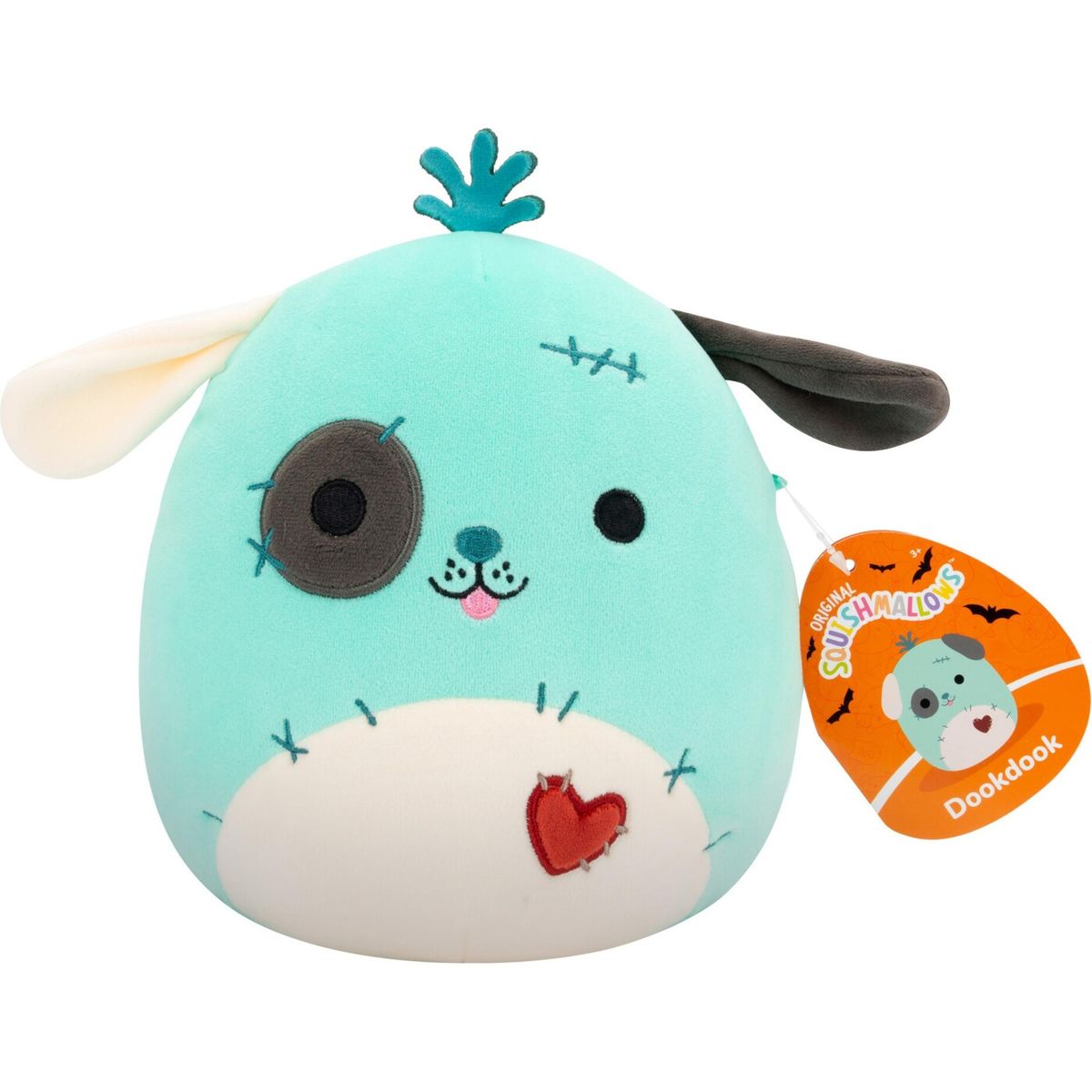 Squishmallows Bamse - Halloween - Dookdook Patchwork Dog - 19 Cm