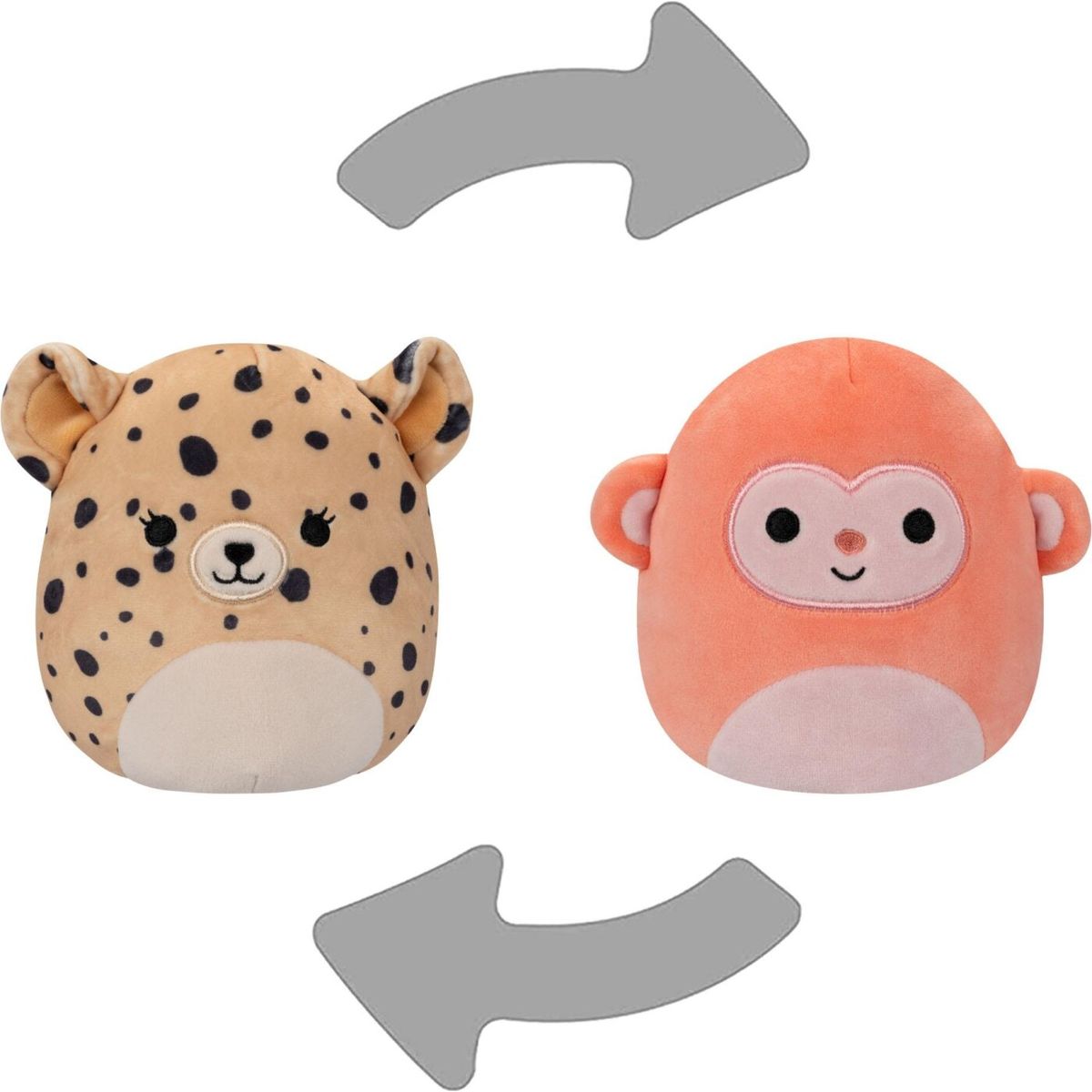 Squishmallows Bamse - Flip A Mallow - Gepard Lexie Og Abe Elton - 13 Cm