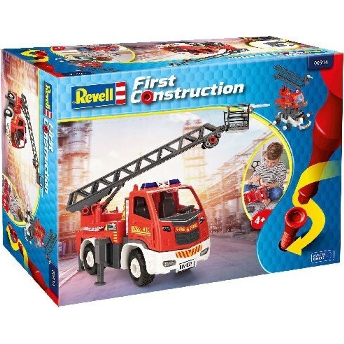 Revell First Construction - Brandbil Med Stige - 1:20