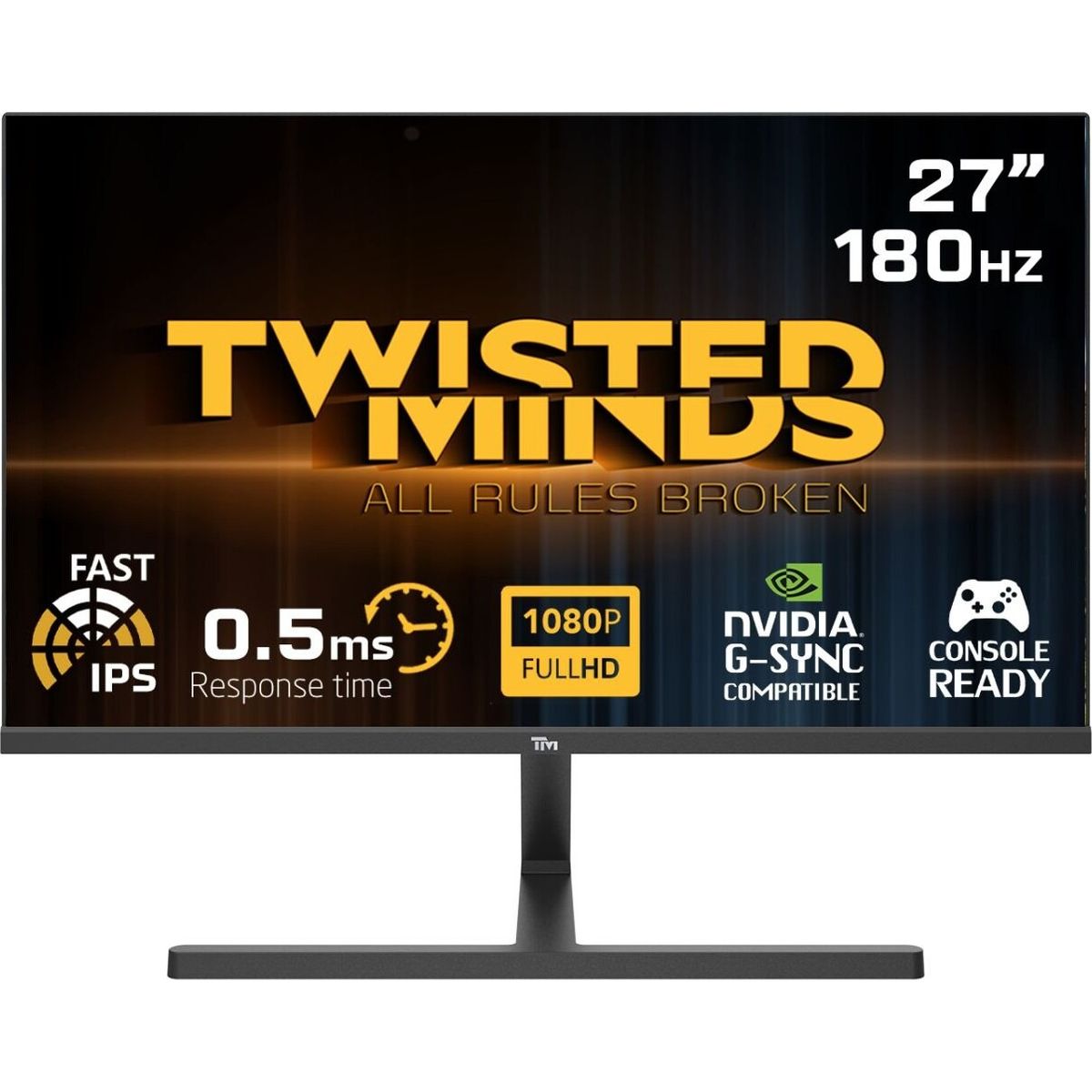 Twisted Minds - Blaze Series Flat 27 Fhd - 180hz 0.5 Ms Fast Ips Hdmi 2.1 Gaming Monitor Black