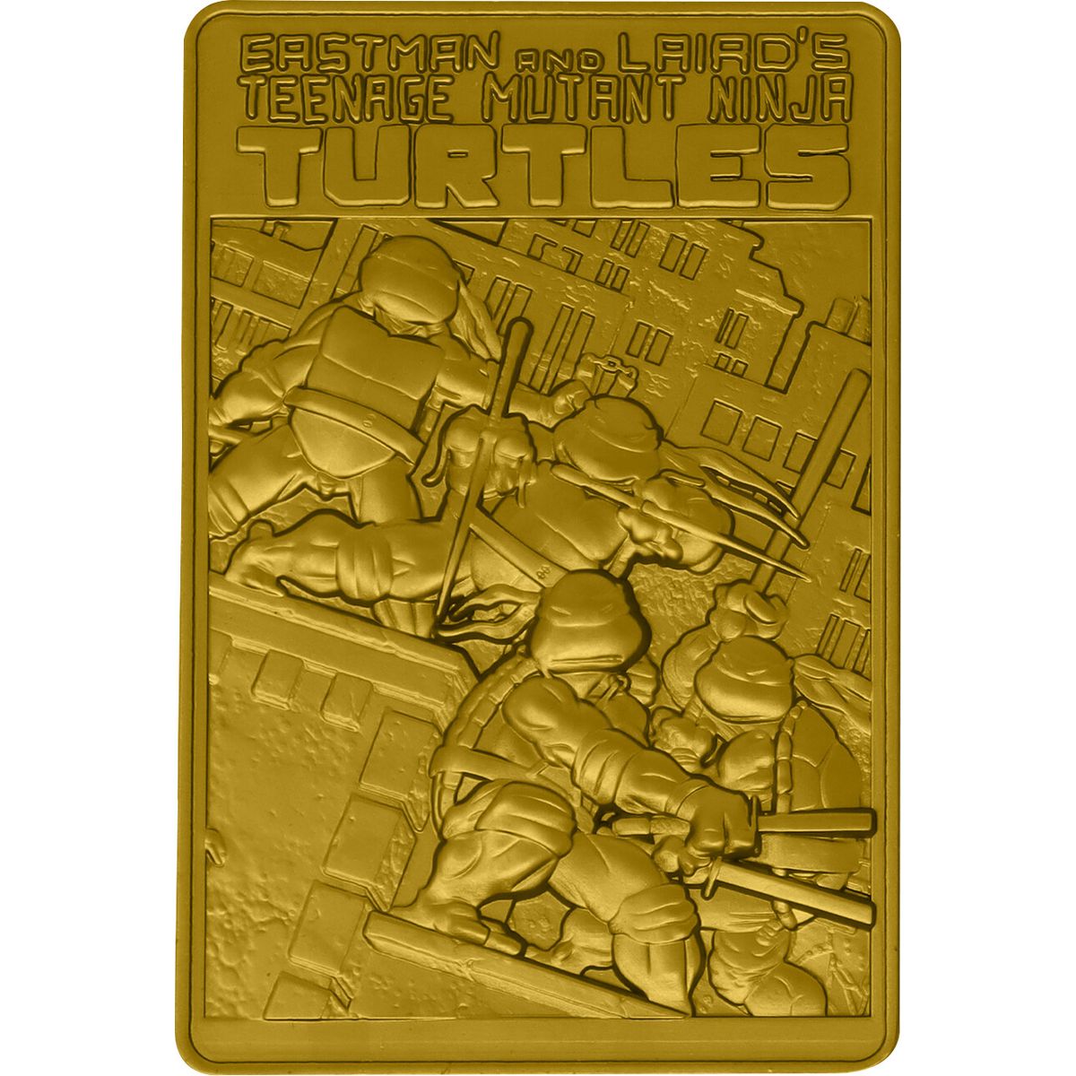 Teenage Mutant Ninja Turtles Limited Edition 24k Gold Plated Comic Book Cover Ingot