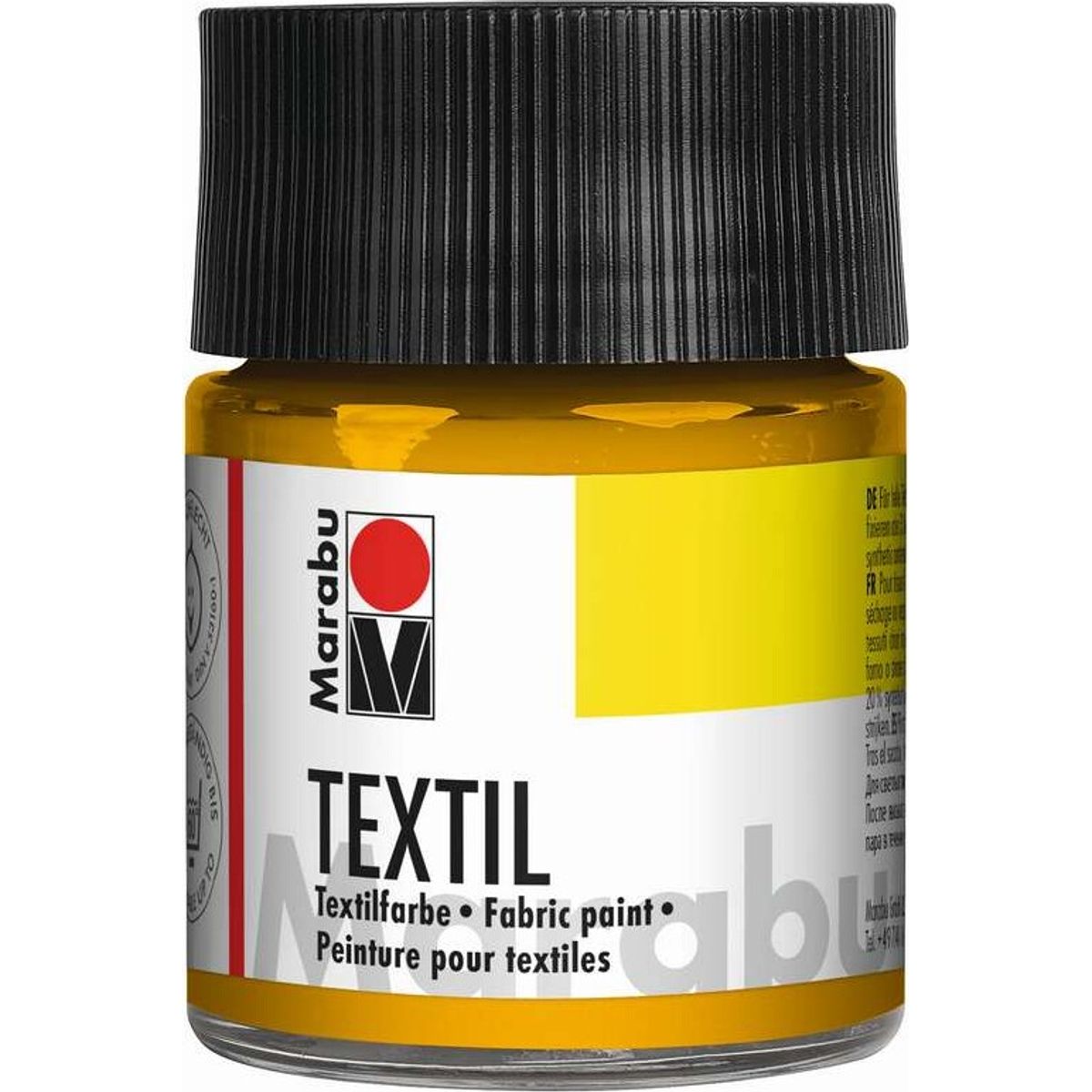 Tekstil Maling - Mellem Gul - Textil - 50 Ml - Marabu