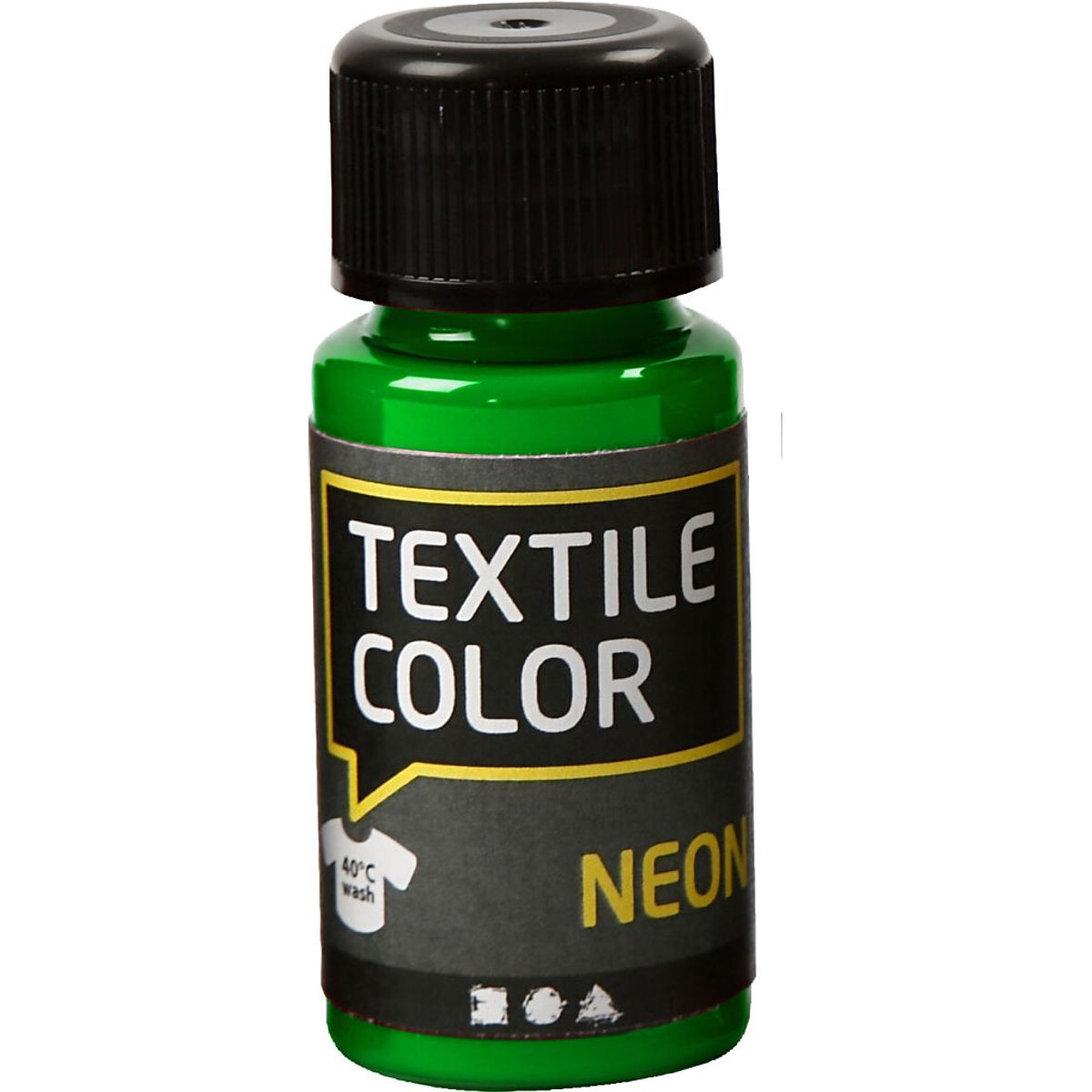 Tekstilmaling - Textile Color Neon - Neon Grøn 50 Ml