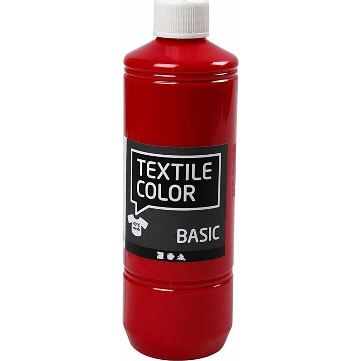 Tekstilmaling - Textile Color Basic - Primær Rød 500 Ml