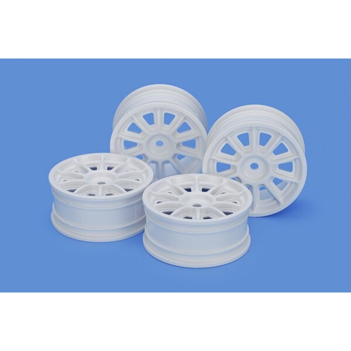 Th 10-spoke Wheels (white) (24mm Width, Offset 0) - 22067 - Tamiya