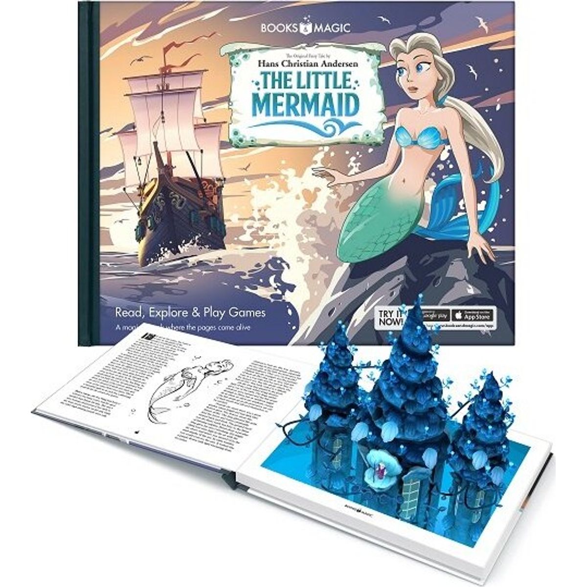 The Little Mermaid - A Magical Augmented Reality Book - H.c. Andersen - English Book