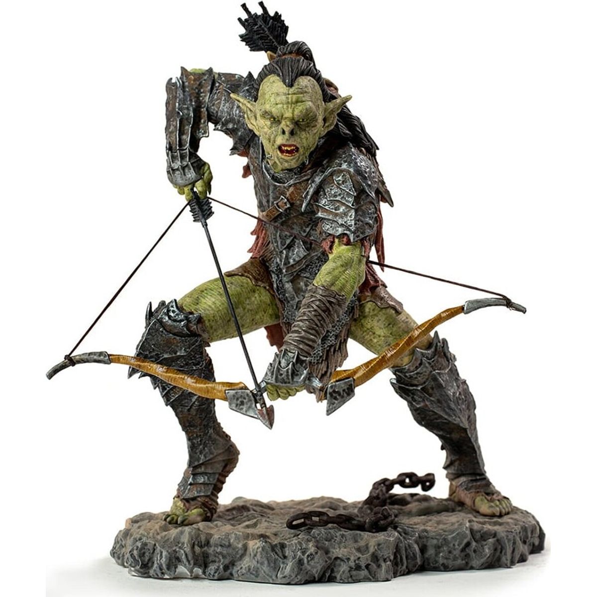 Ringenes Herre Figur - Orc Med Bue Og Pil Statue - 1:10