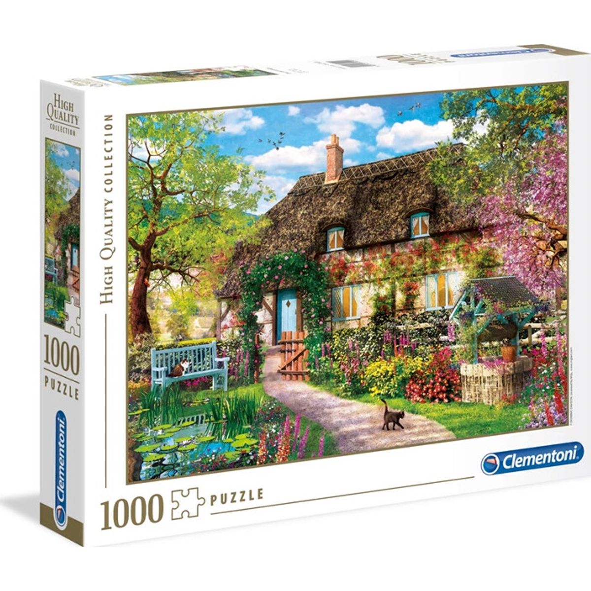 Clementoni Puslespil - Old Cottage - High Quality - 1000 Brikker