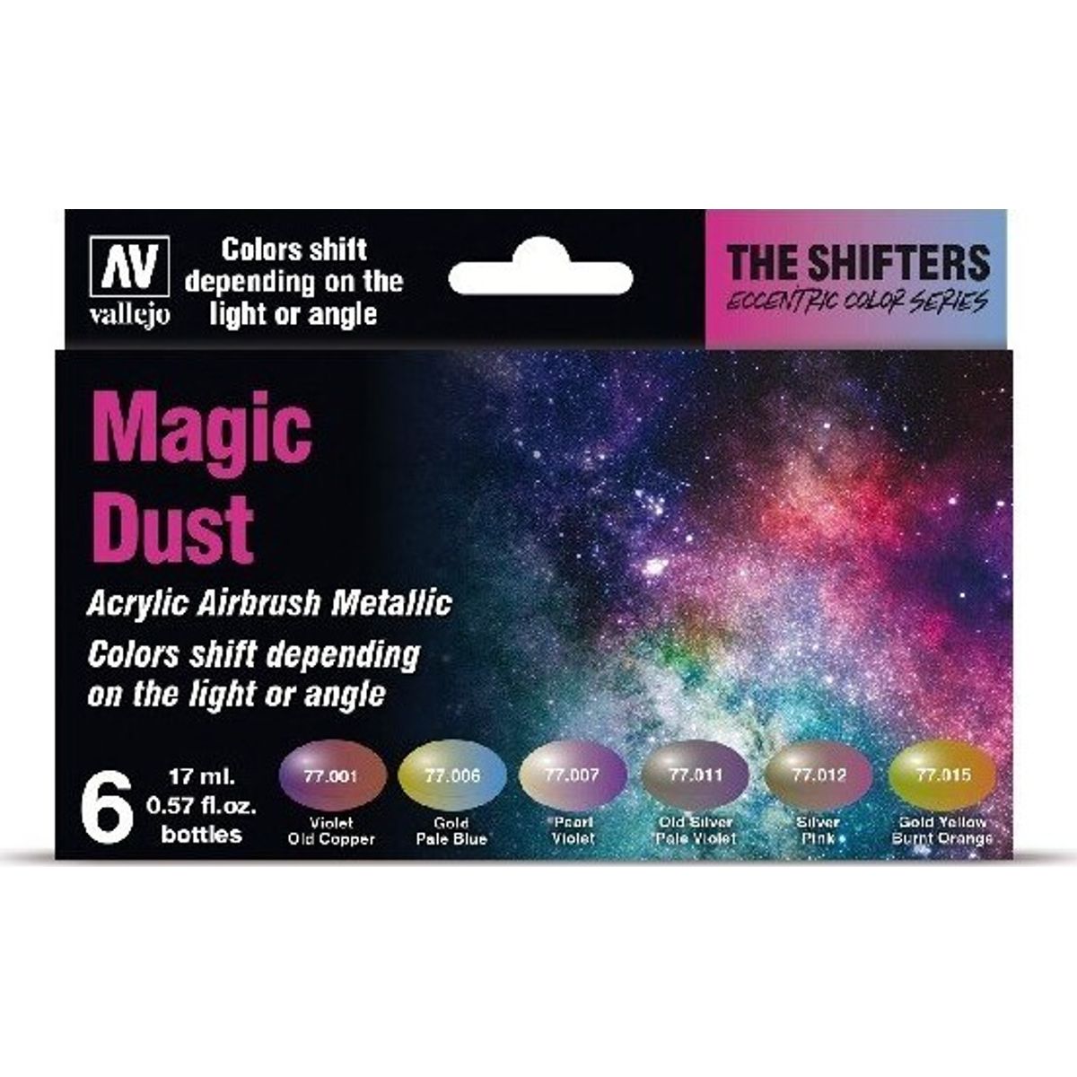 Vallejo - Shifters Magic Dust Maling Sæt Til Modelhobby - 6x17 Ml