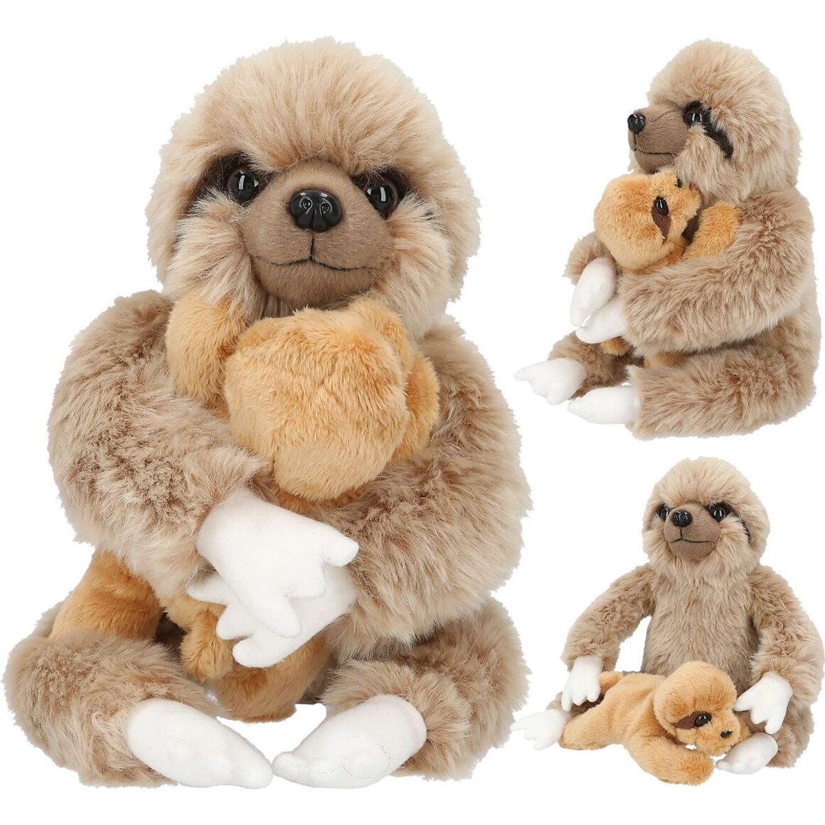 Topmodel - Dovendyr Bamse Med Unge - Wild - 21 Cm