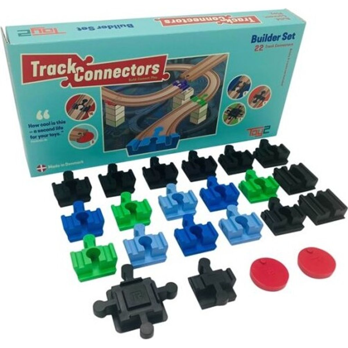 Toy2 Track Connectors - Builder Set - 22 Dele