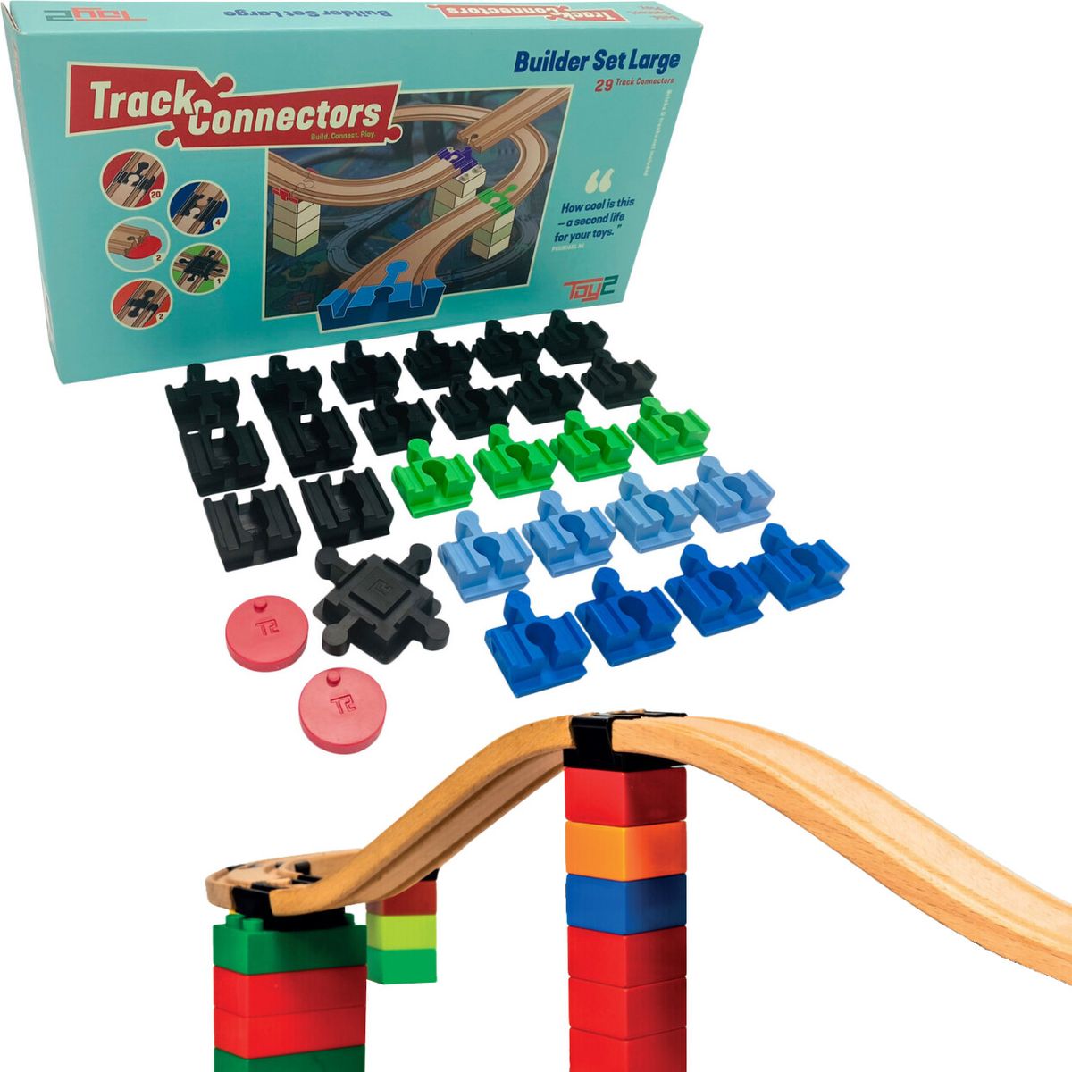 Toy2 Track Connectors - Builder Set Large - 29 Dele