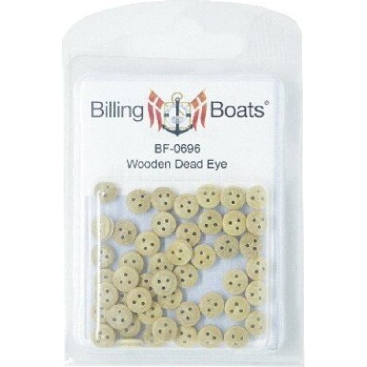 Billing Boats Fittings - Jomfru / Deadeye - 7 Mm - 50 Stk