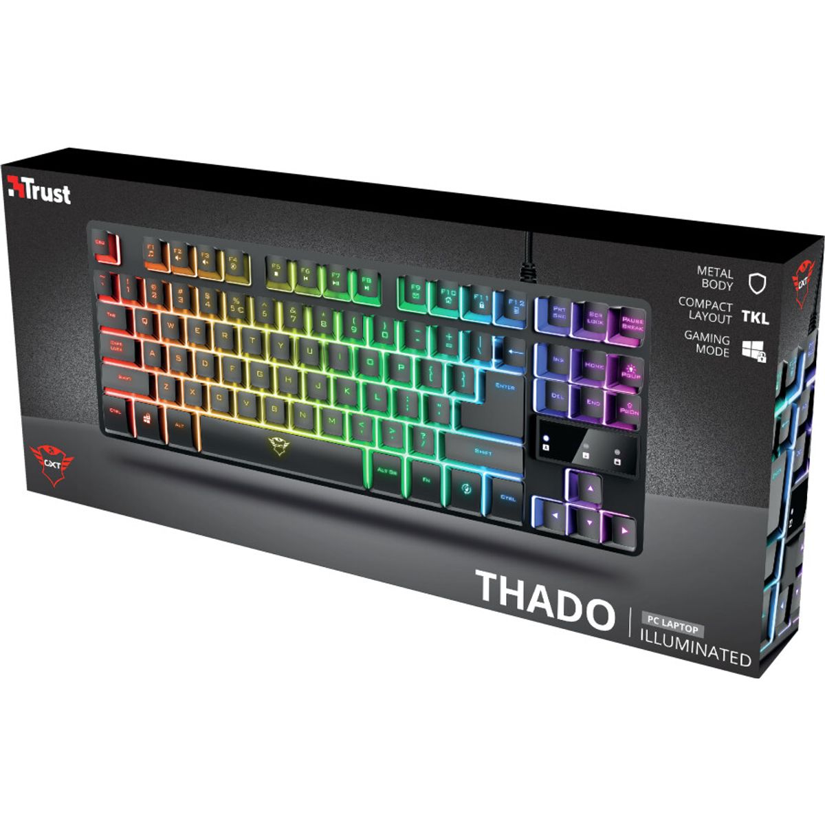 Trust - Gxt 833 Thado Gaming Tastatur - Nordisk - Sort