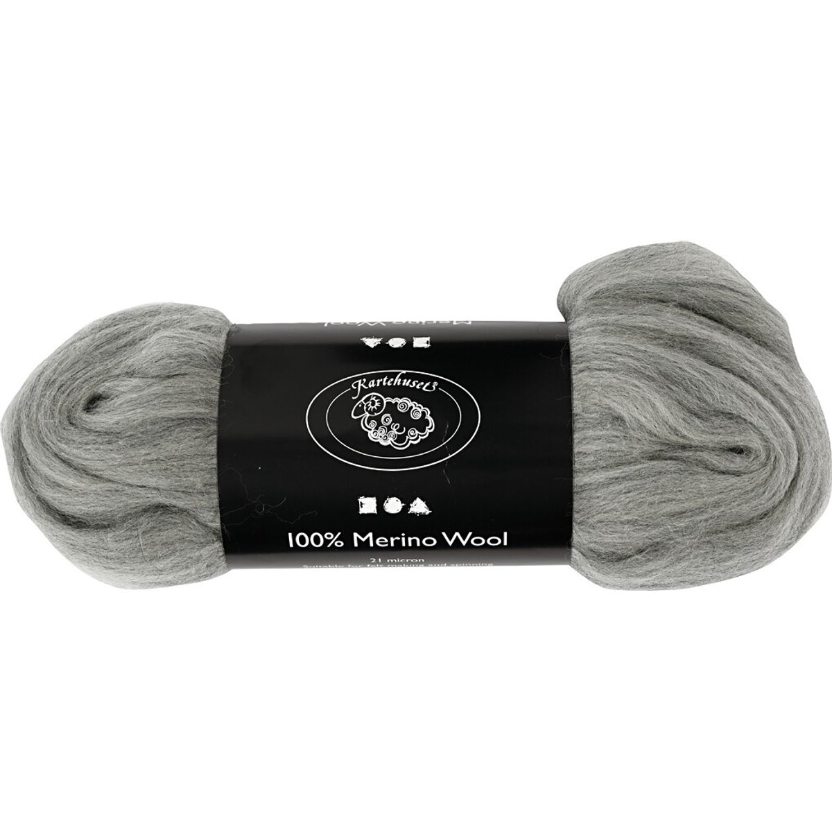 Merino Uld Garn - Tykkelse 21 My - Grå - 100 G