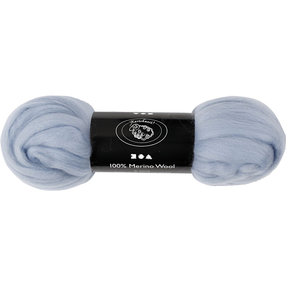 Merino Uld Garn - Tykkelse 21 My - Isblå - 100 G