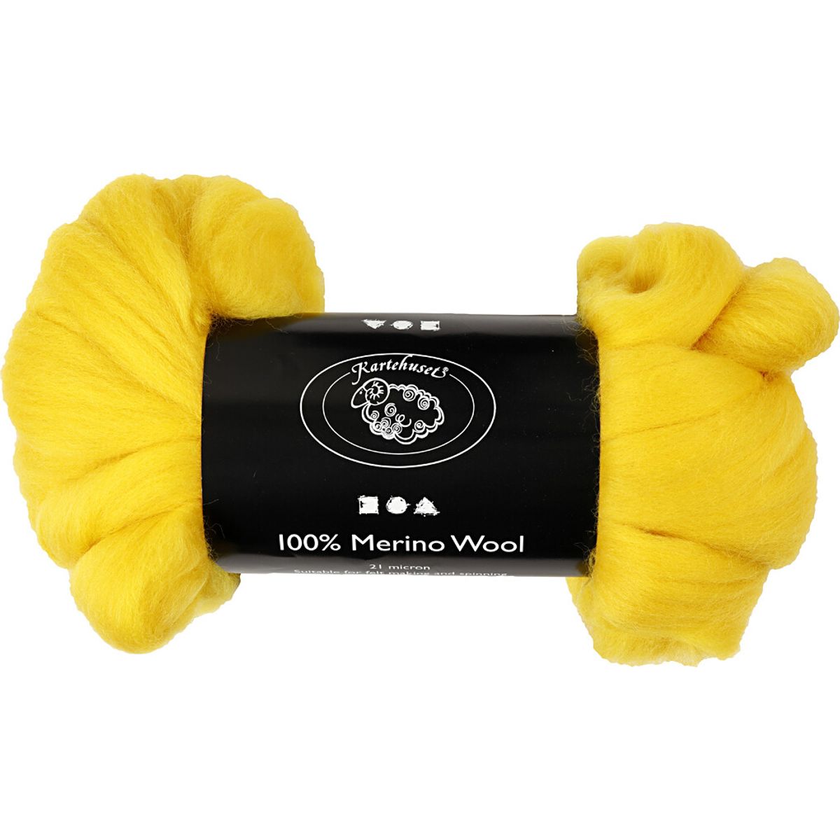 Merino Uld Garn - Tykkelse 21 My - Solgul - 100 G