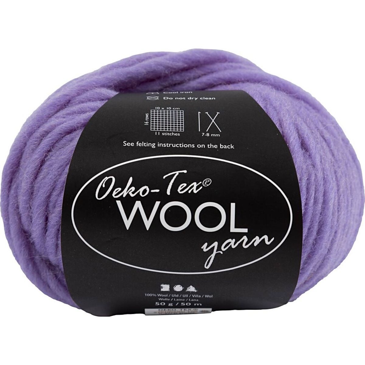 Uldgarn - Oeko Tex - L 50 M - Lilla - 50 G