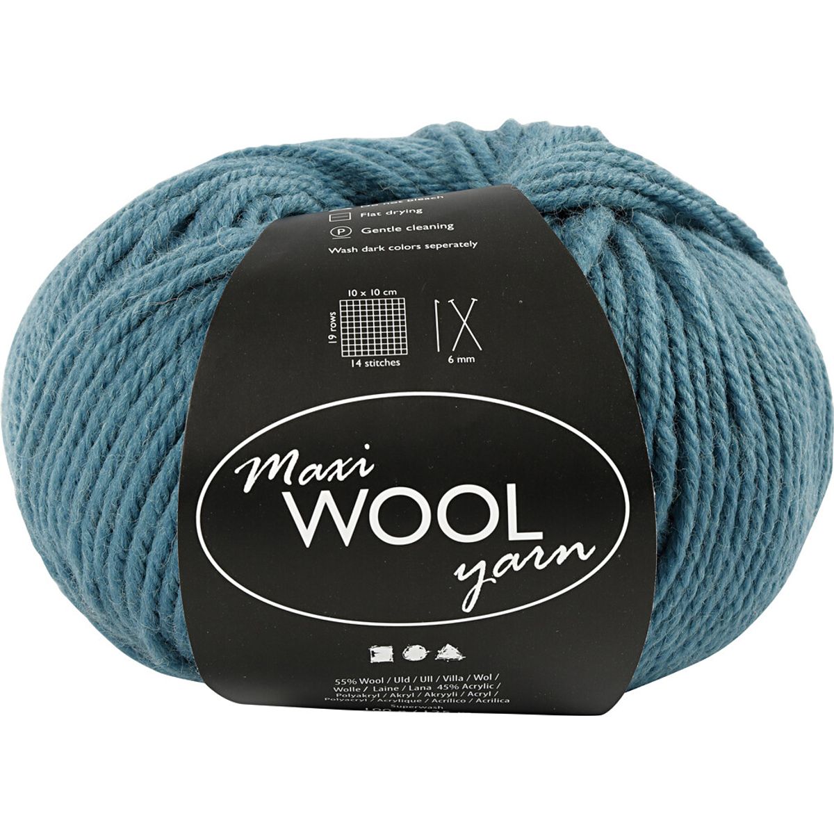 Uldgarn - Maxi Wool - L 125 M - Petrol - 100 G