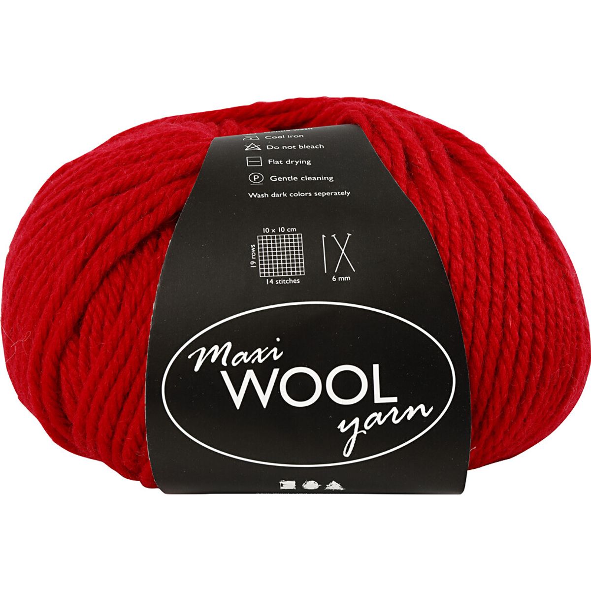 Uldgarn - Maxi Wool - L 125 M - Rød - 100 G