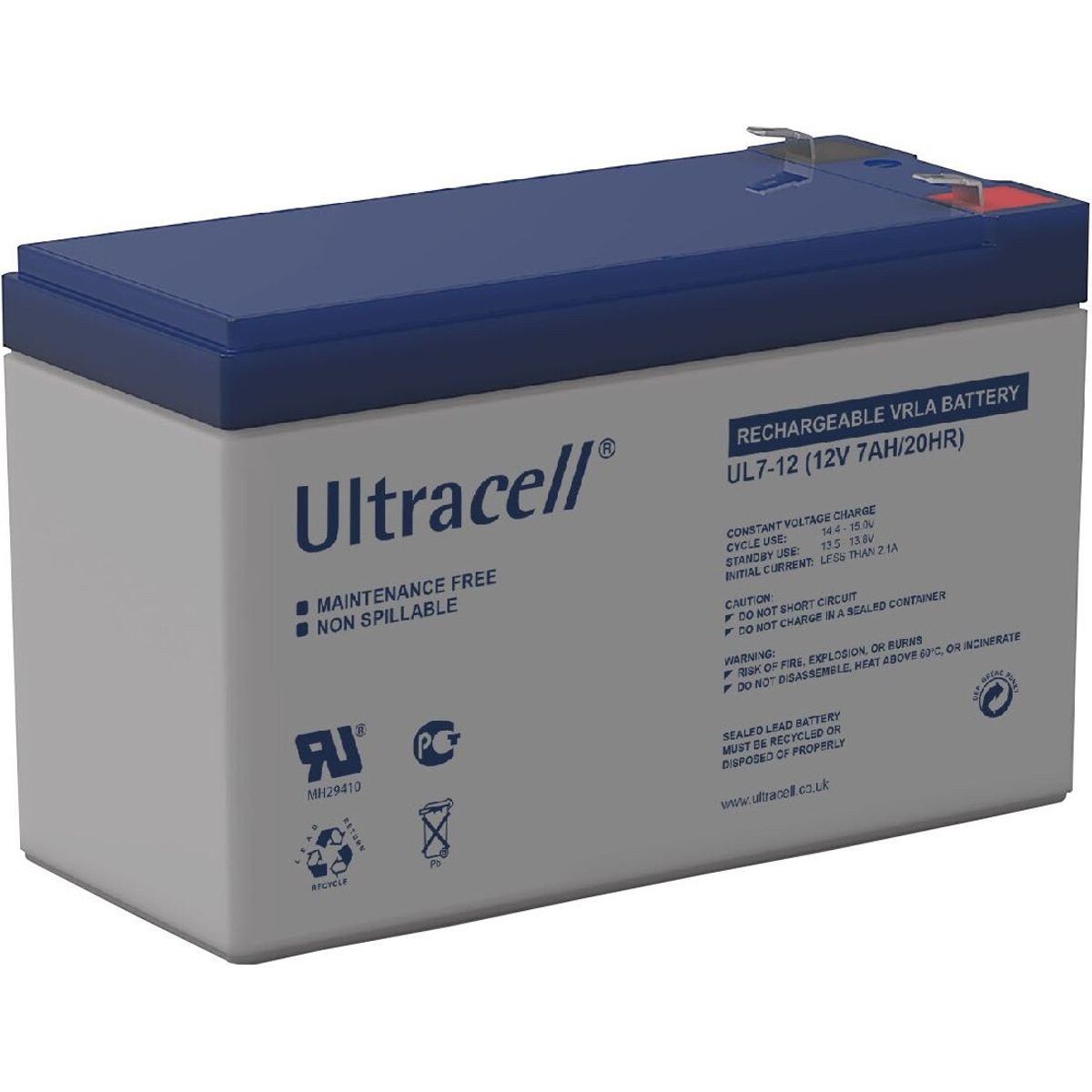 Ultracell - Batteri - 12v 7ah