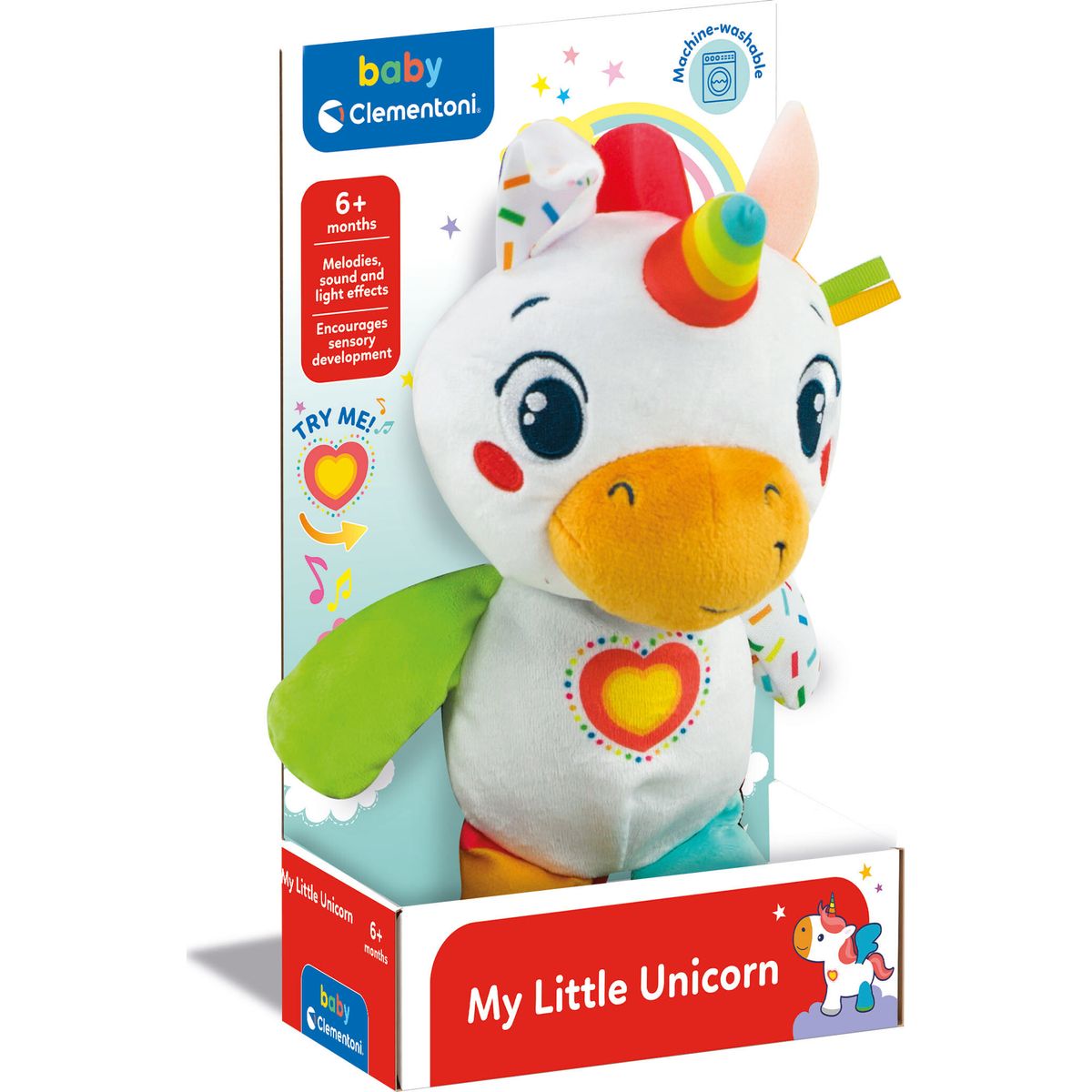 Enhjørning Bamse Med Lys Og Lyd - My Little Unicorn - Clementoni