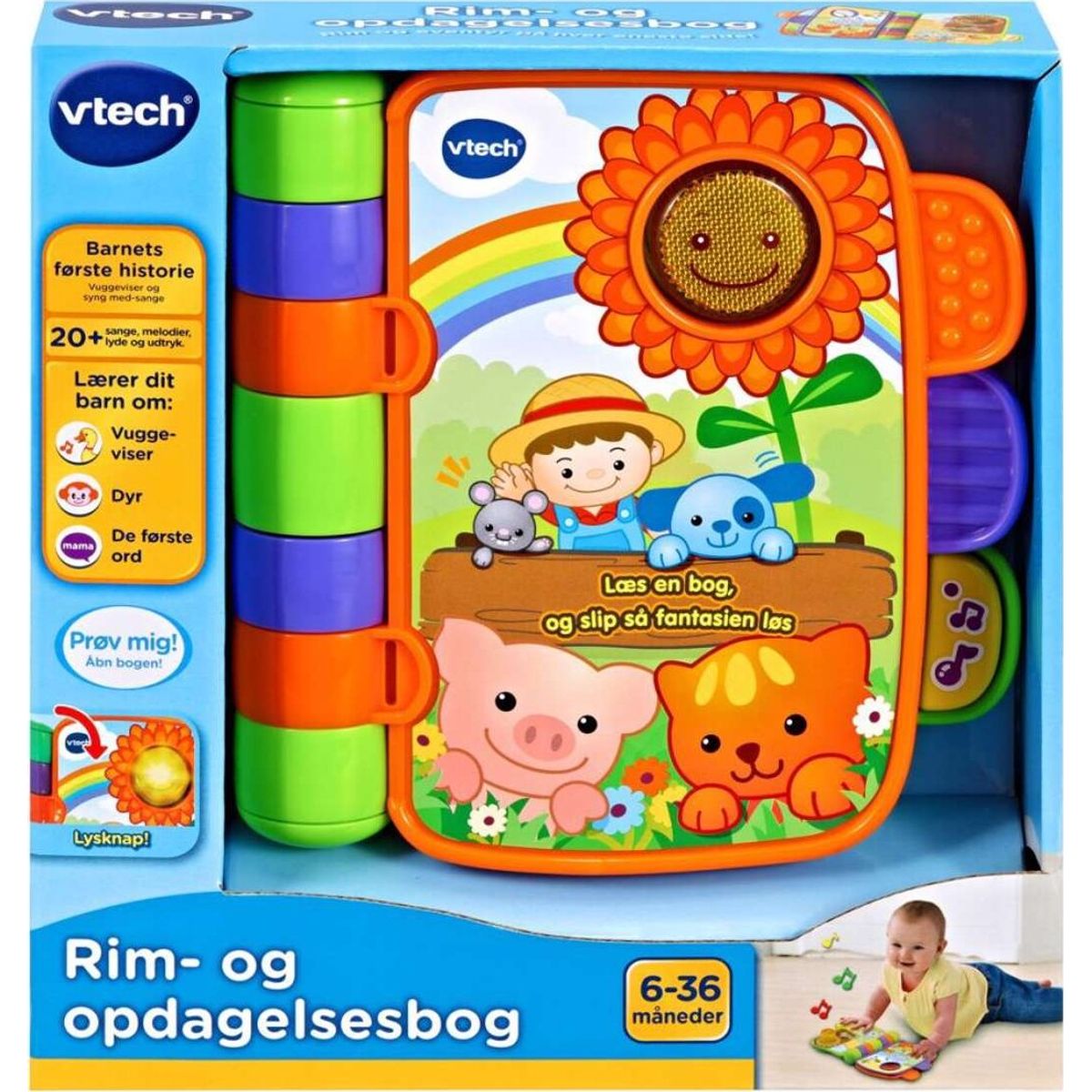 Vtech - Babybog Med Lyd - Rim- Og Opdagelsesbog - Dansk - Bog