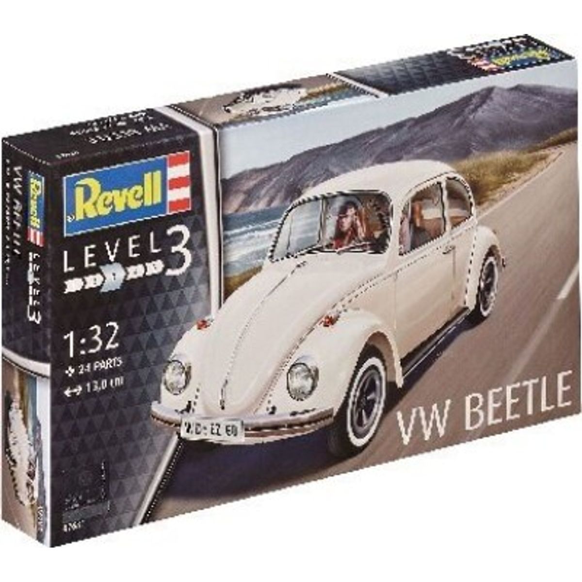 Revell - Vw Volkswagen Beetle Bil Byggesæt - 1:32 - Level 3 - 07681