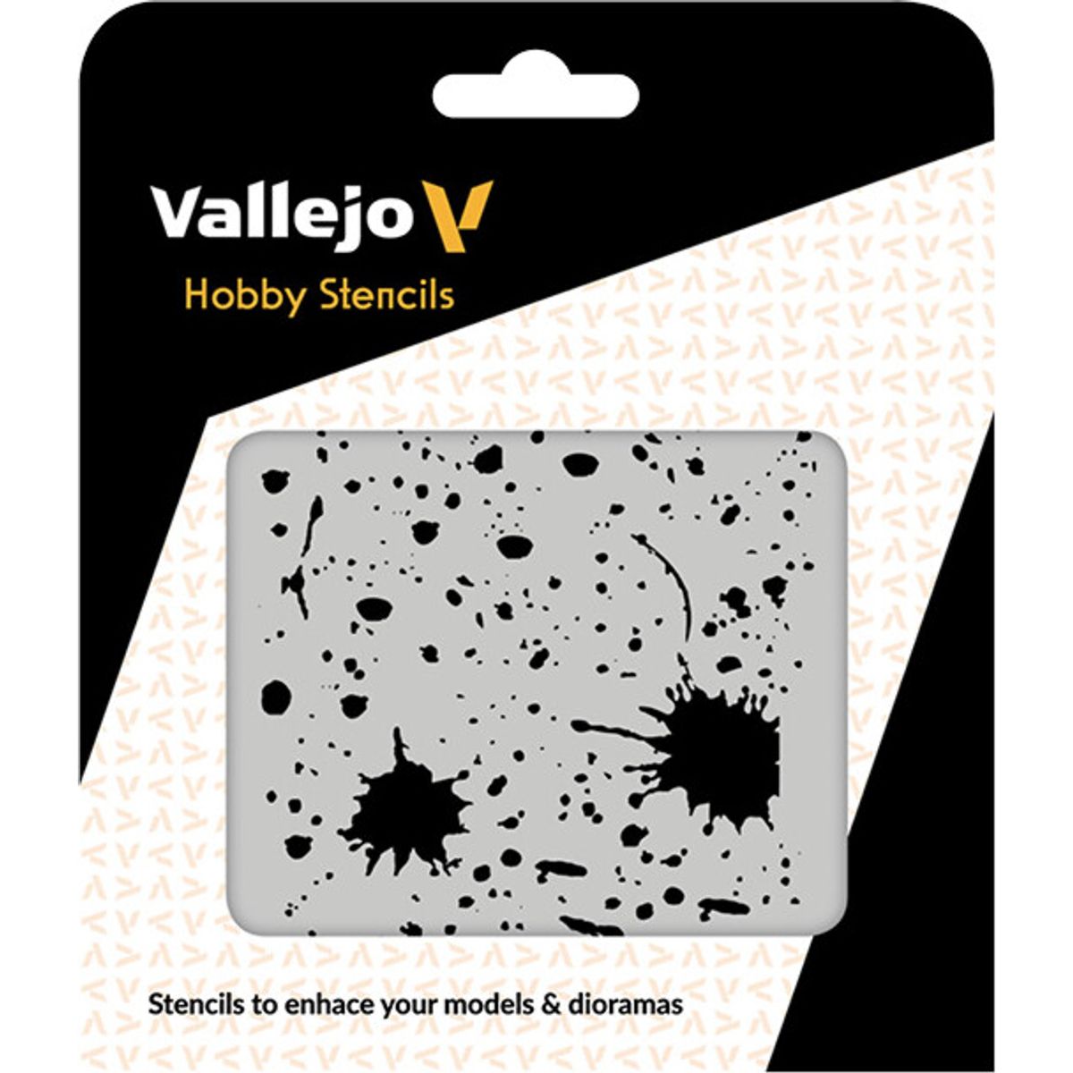 Vallejo - Hobby Stencils - Maleskabelon - Pletter Og Stænk