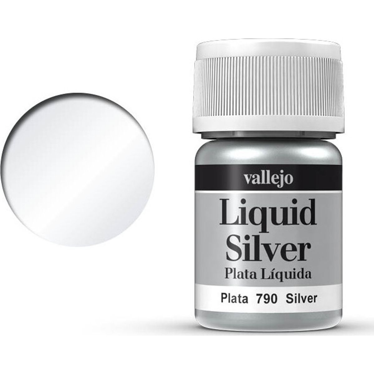 Vallejo - Liquid Silver Metallic - Silver 35 Ml