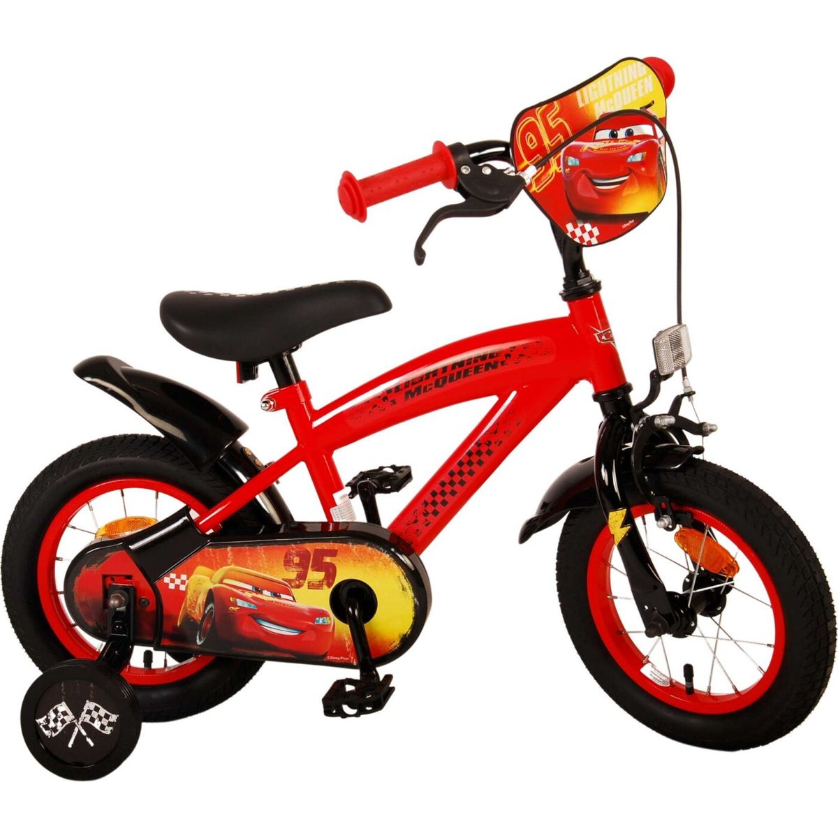 Disney Cars - Børnecykel Med Støttehjul - 12'' - Volare