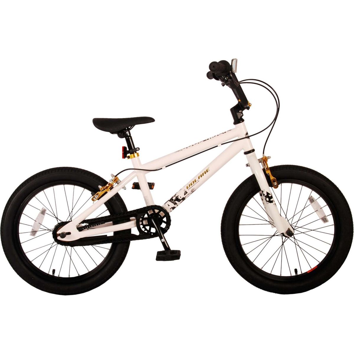 Volare - Børnecykel Bmx - 18" - Cool Rider Bmx - Hvid Og Guld