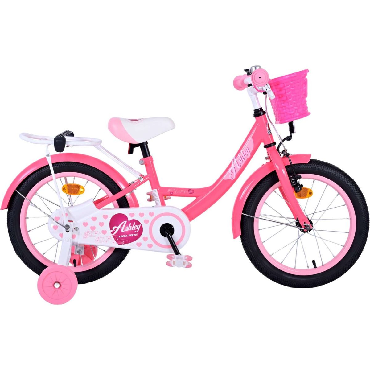 Volare - Børnecykel - 16" - Ashley - Mørk Pink