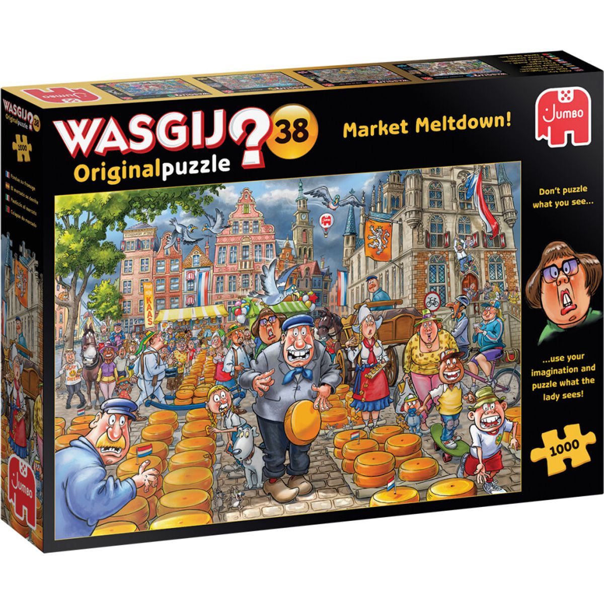 Wasgij Puslespil - Original 38 - Market Meltdown! - 1000 Brikker