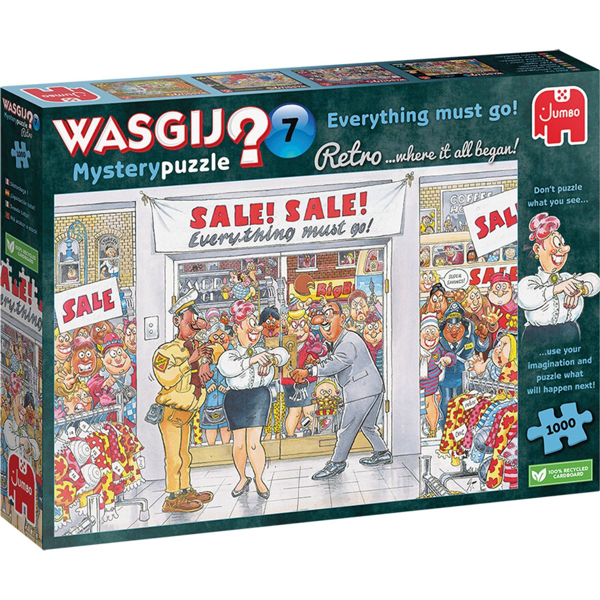 Wasgij - Mystery 7 Puslespil - Everything Must Go! - Retro - 1000 Brikker