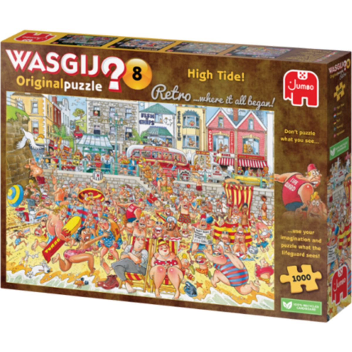 Wasgij - Orginal 8 Puslespil - High Tide! - Retro - 1000 Brikker