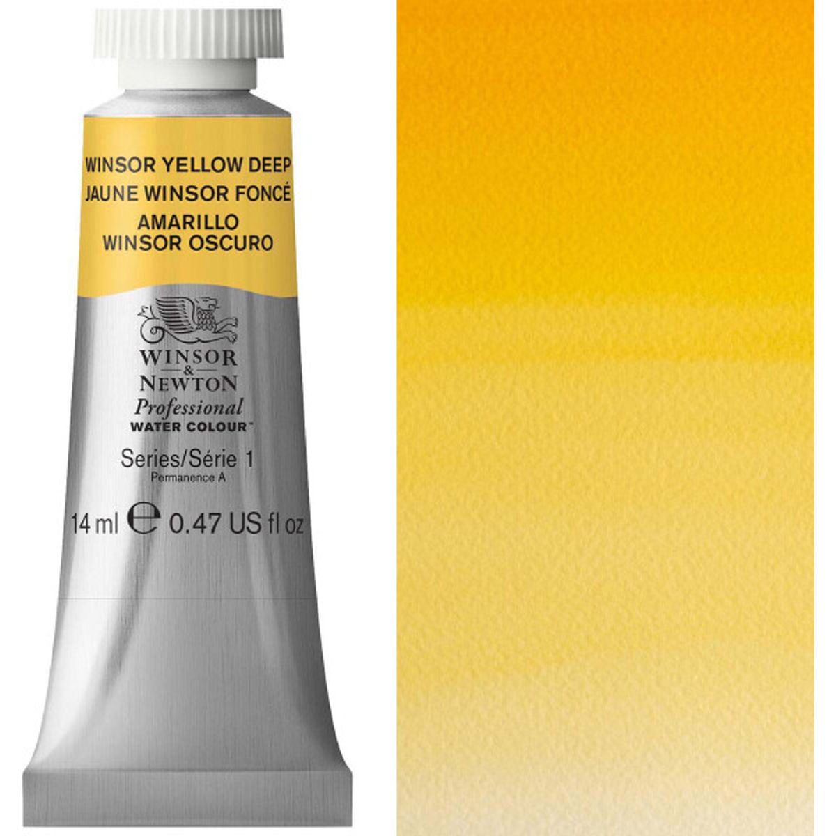 Winsor & Newton - Akvarelfarve - Winsor Yellow Deep 14 Ml