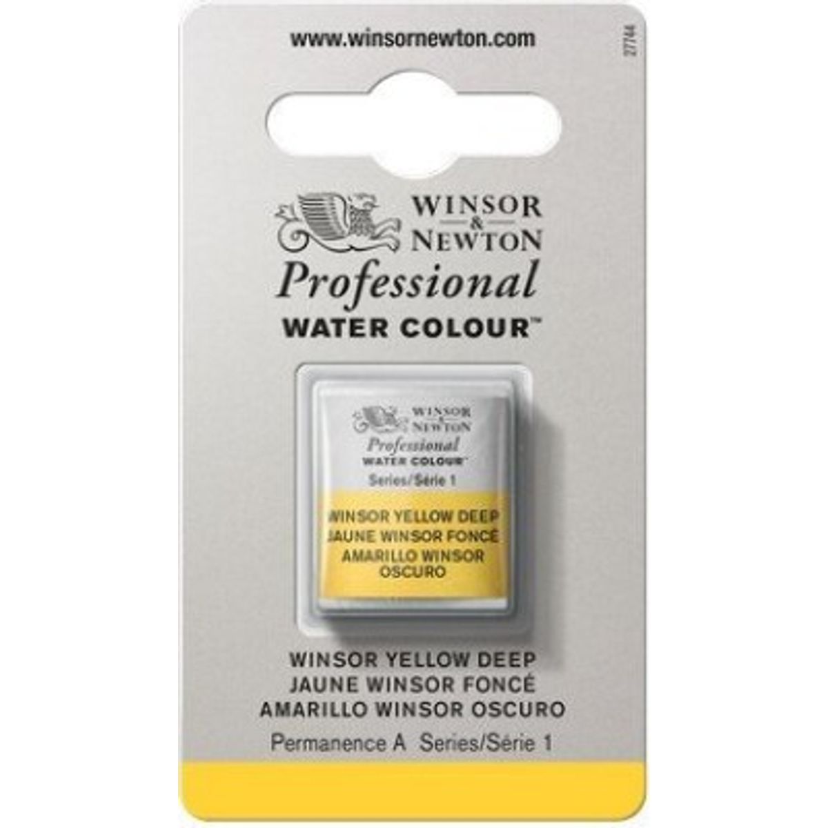 Winsor & Newton - Akvarelfarve 1/2 Pan - Winsor Yellow Deep