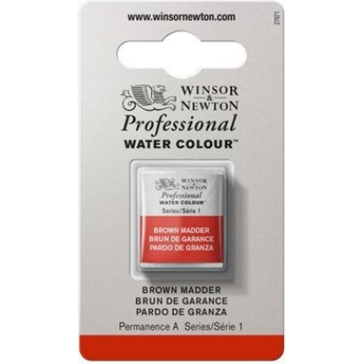 Winsor & Newton - Akvarelfarve 1/2 Pan - Brown Madder